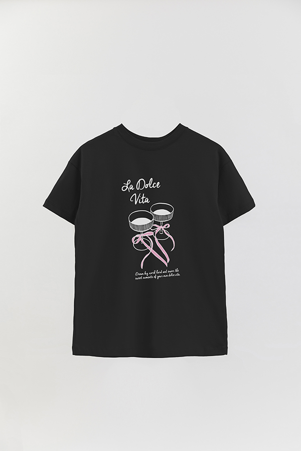 REMERA OVER ESTAMPADA ITALY LA DOLCE VITA