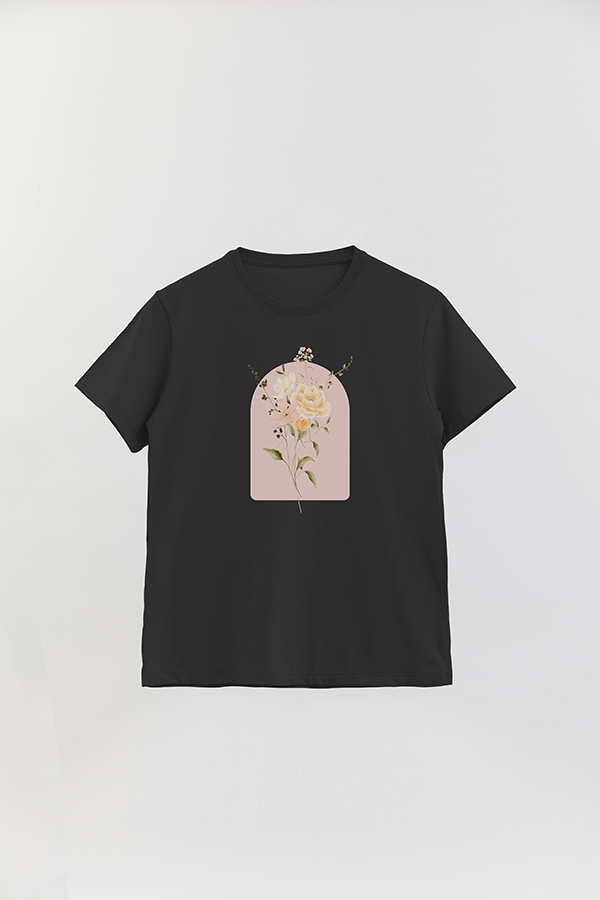 REMERA BASICA ESTAMPADA FLORAL ARCH 5