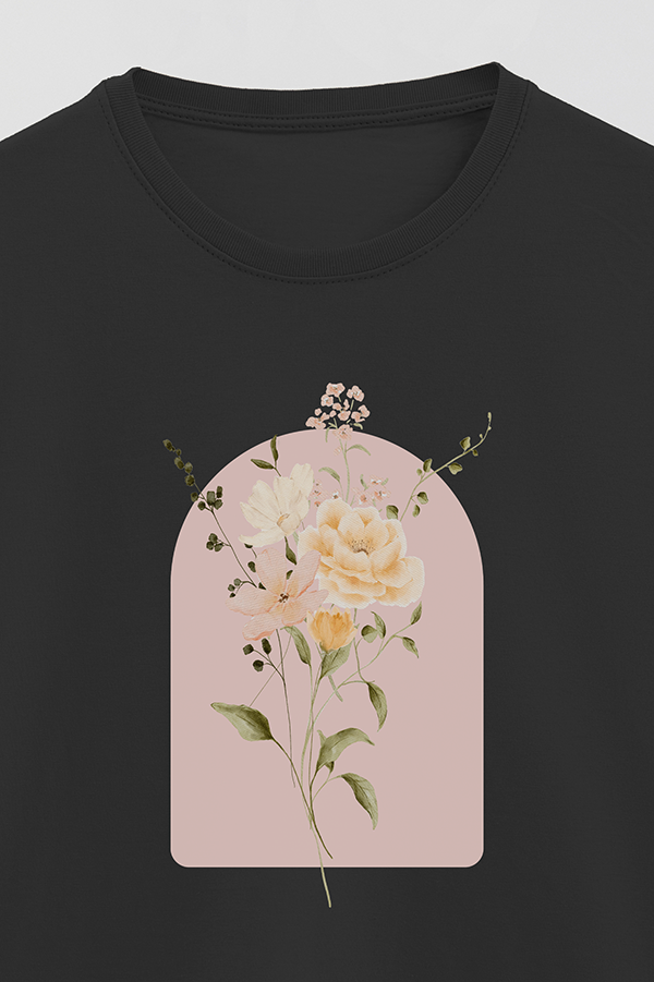 REMERA BASICA ESTAMPADA FLORAL ARCH 5
