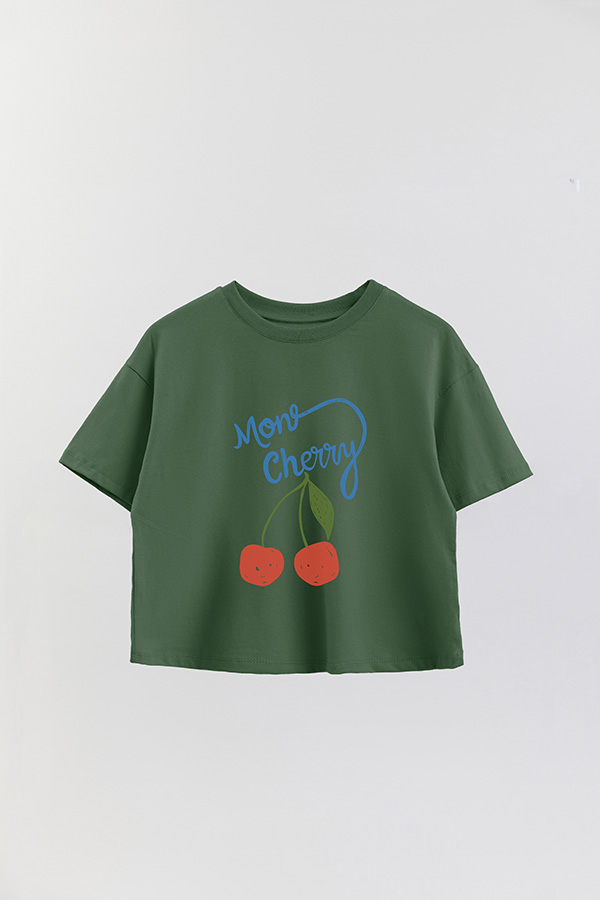 REMERA CROP ESTAMPADA MON CHERRY