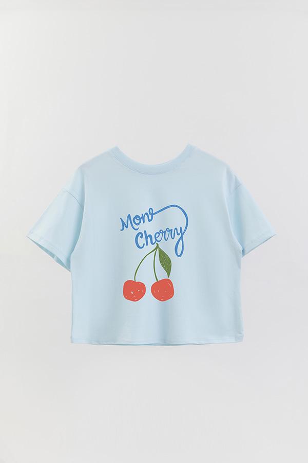 REMERA CROP ESTAMPADA MON CHERRY