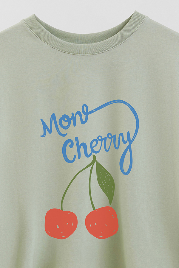 REMERA CROP ESTAMPADA MON CHERRY