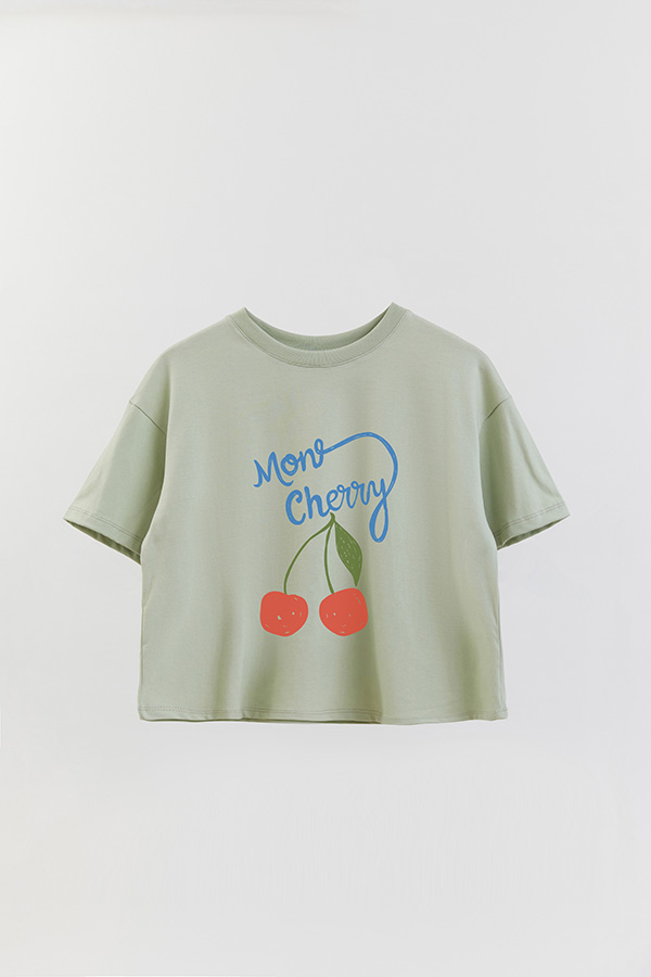 REMERA CROP ESTAMPADA MON CHERRY