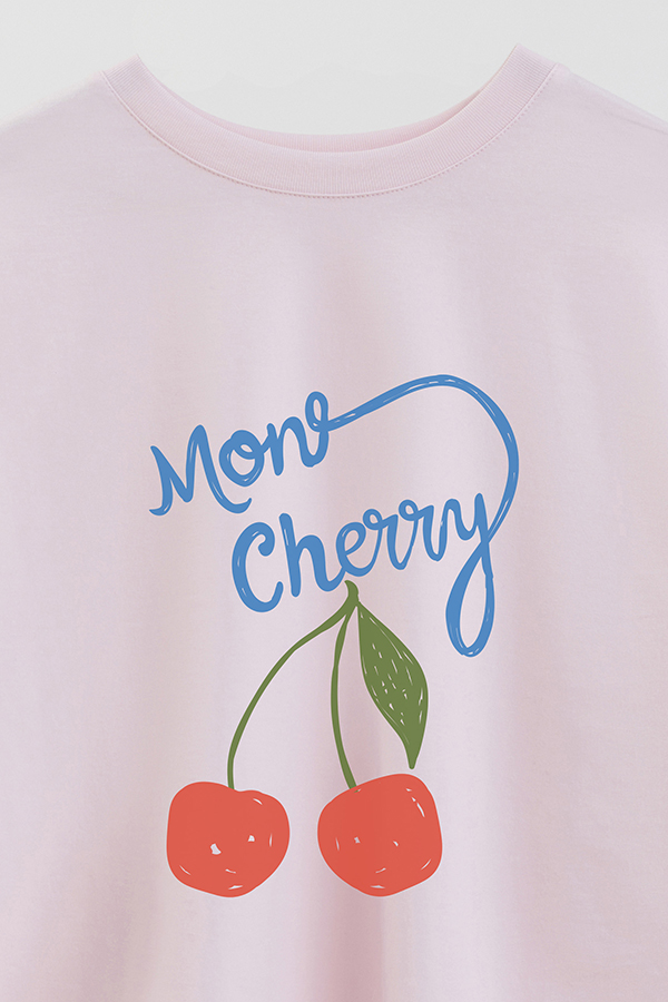 REMERA CROP ESTAMPADA MON CHERRY
