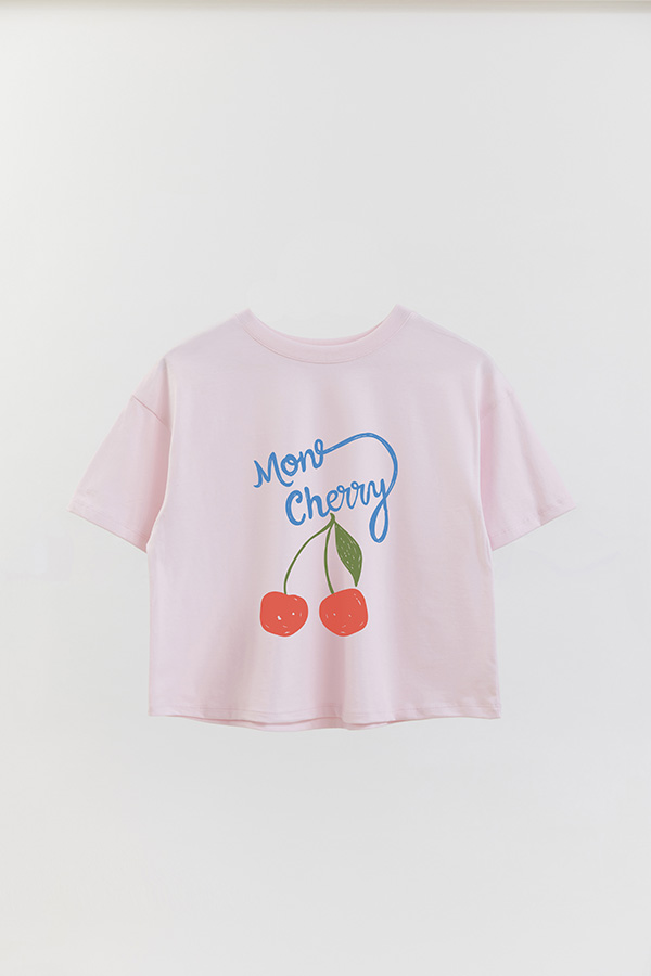 REMERA CROP ESTAMPADA MON CHERRY