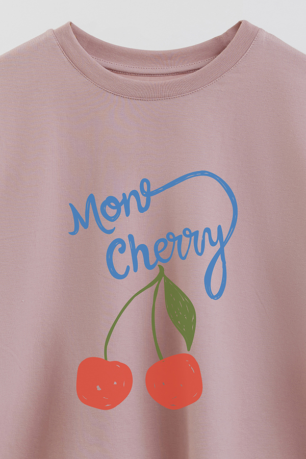 REMERA CROP ESTAMPADA MON CHERRY