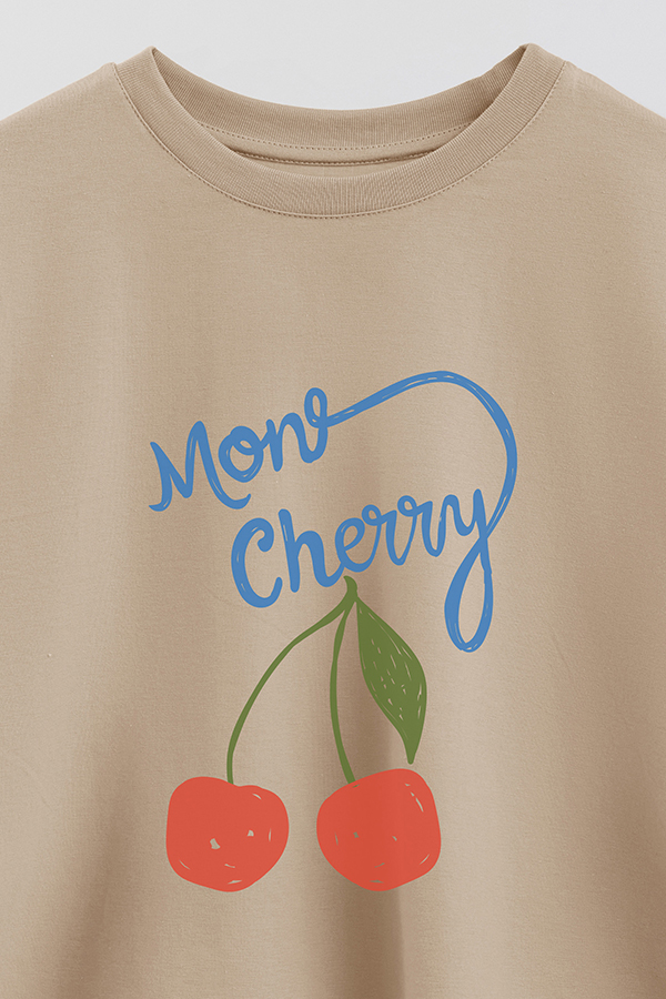 REMERA CROP ESTAMPADA MON CHERRY