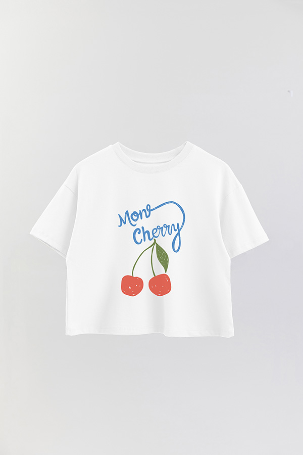 REMERA CROP ESTAMPADA MON CHERRY