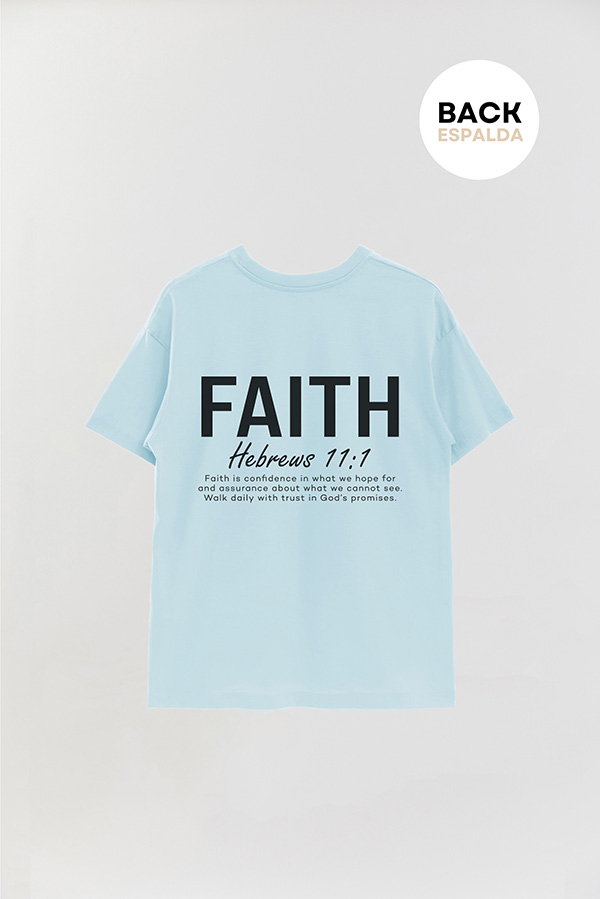 REMERA OVER ESTAMPADA UNISEX ESPALDA FAITH