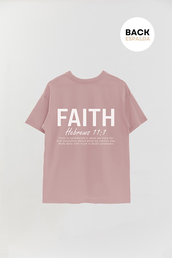 REMERA OVER ESTAMPADA UNISEX ESPALDA FAITH