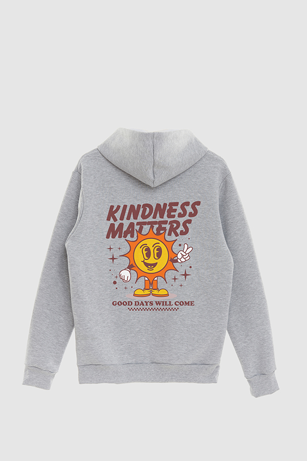 HOODIE ESTAMPADO CARTOON ILLUSTRATION KINDNESS MATTERS