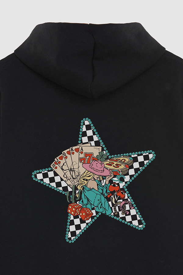 HOODIE ESTAMPADO WESTERN PINK STAR
