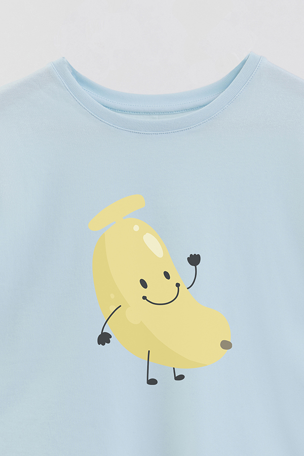 REMERA GIRL OVER FRUIT BANANA FACE