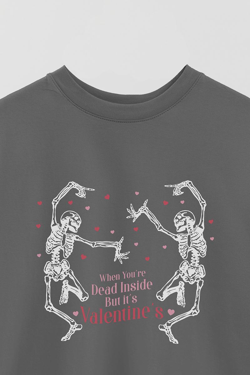 REMERA OVER ESTAMPADA SKT WHEN YOU'RE DEAD INSIDE