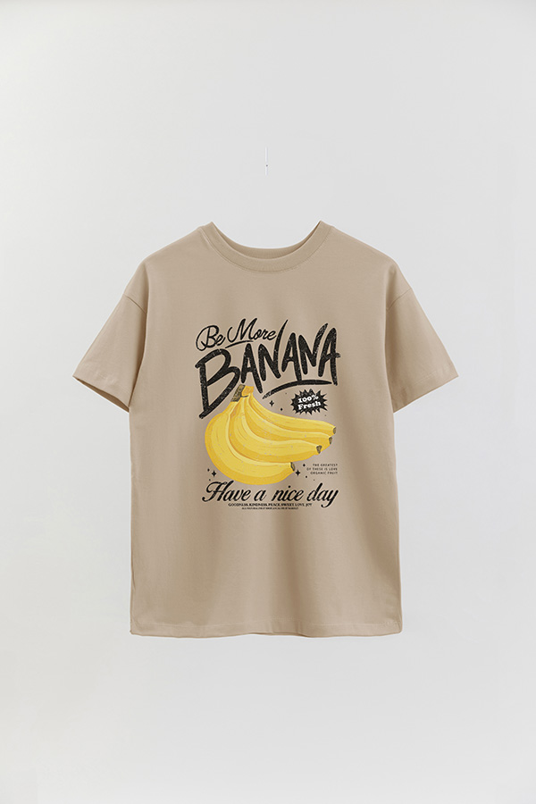 REMERA OVER ESTAMPADA BANANA 1