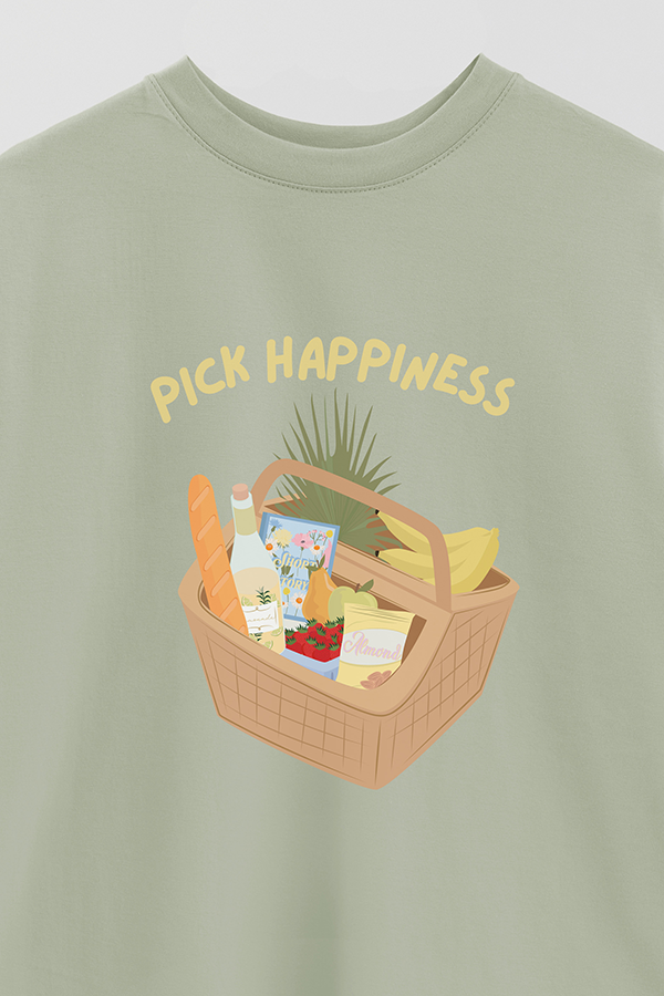 REMERA OVER ESTAMPADA PICK HAPPINESS