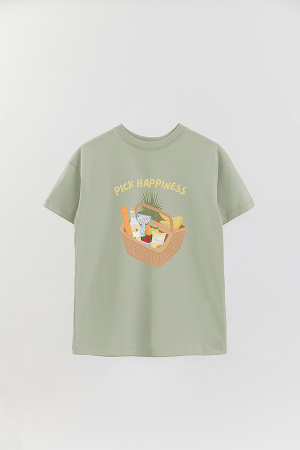REMERA OVER ESTAMPADA PICK HAPPINESS
