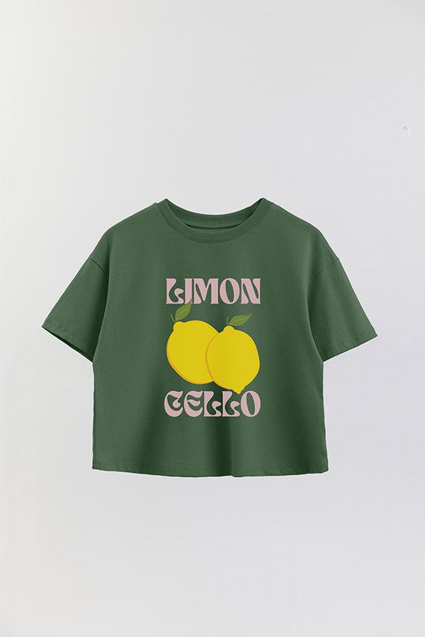 REMERA CROP ESTAMPADA ITALY LIMONCELLO
