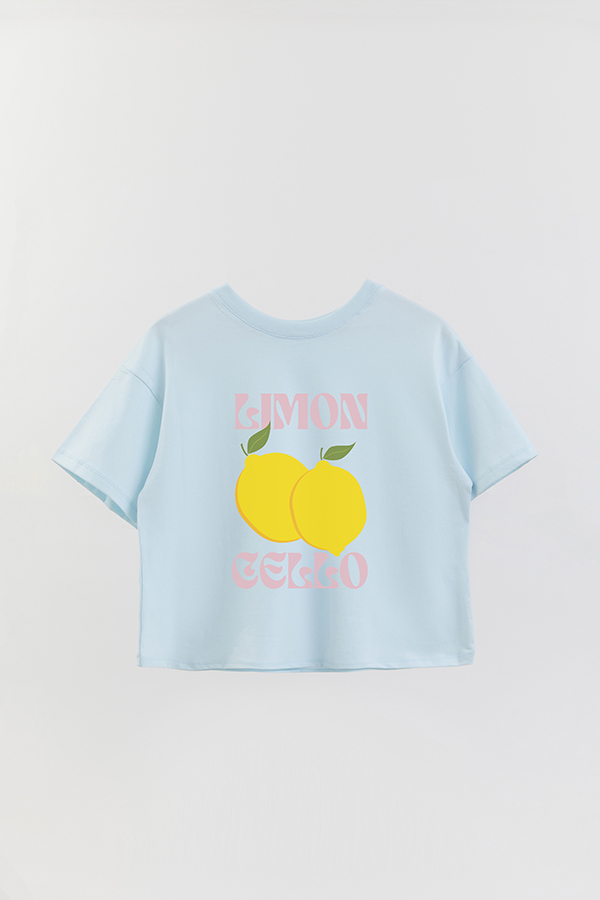 REMERA CROP ESTAMPADA ITALY LIMONCELLO