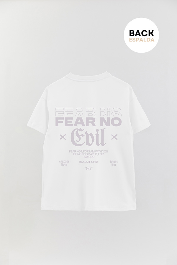 REMERA OVER ESTAMPADA UNISEX ESPALDA FEAR