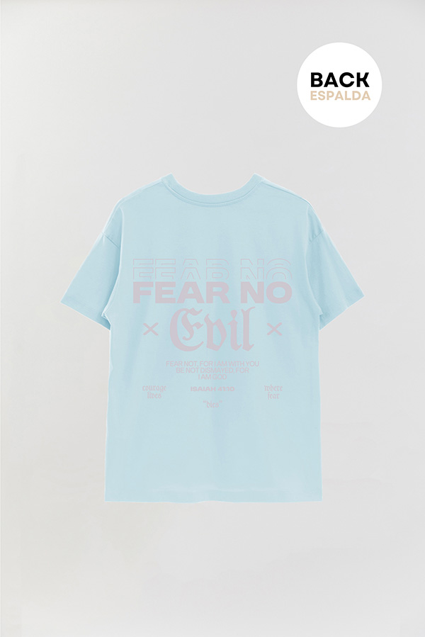 REMERA OVER ESTAMPADA UNISEX ESPALDA FEAR