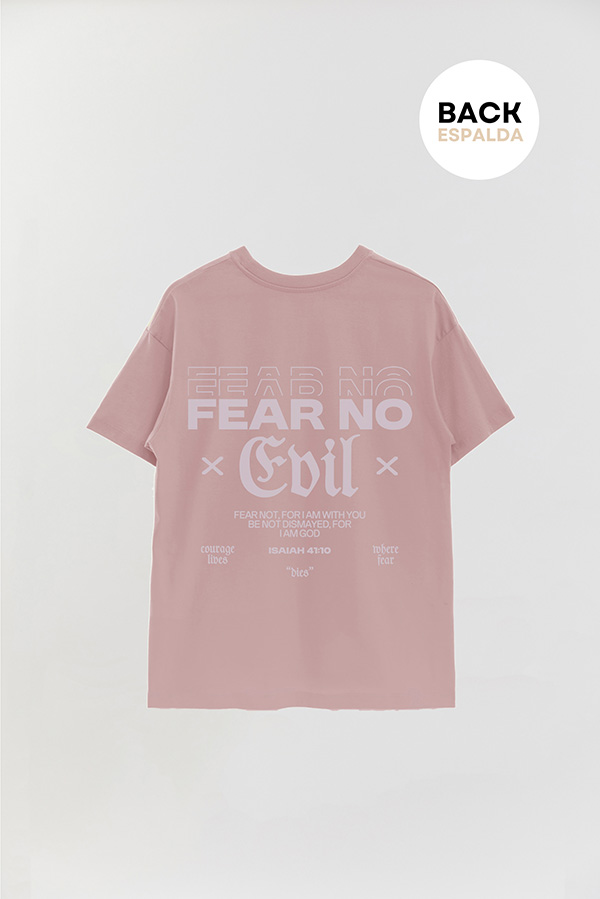 REMERA OVER ESTAMPADA UNISEX ESPALDA FEAR
