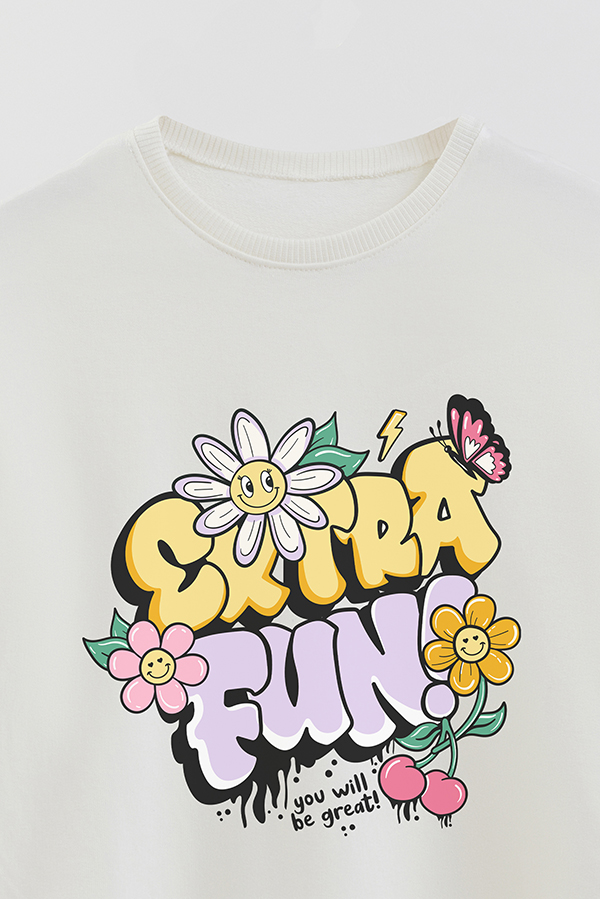 BUZO CREWNECK RUSTICO GIRL URBAN FUN