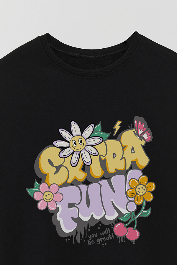 BUZO CREWNECK RUSTICO GIRL URBAN FUN