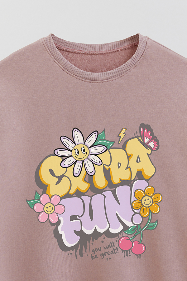BUZO CREWNECK RUSTICO GIRL URBAN FUN