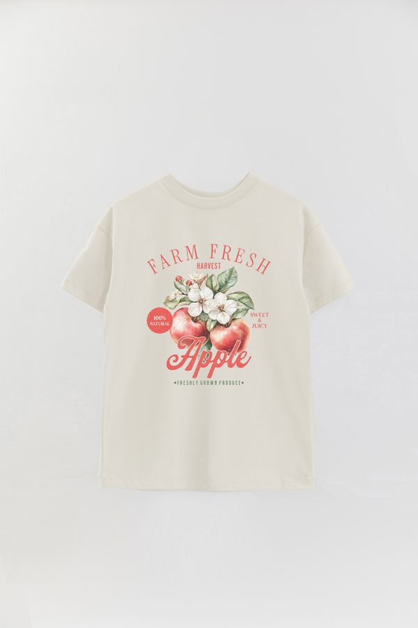 REMERA OVER ESTAMPADA HARVEST SWEET APPLE