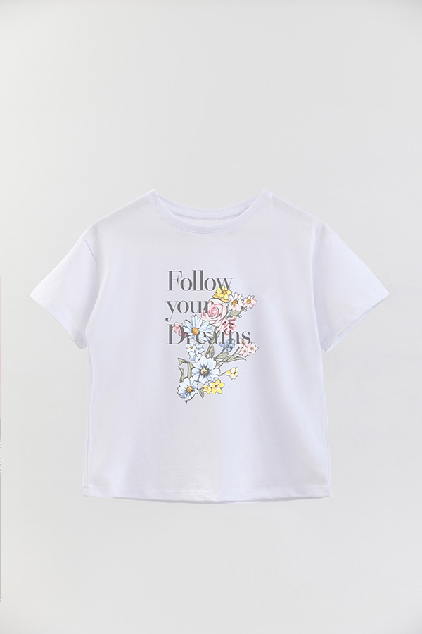 REMERA GIRL OVER FOLLOW YOUR DREAMS