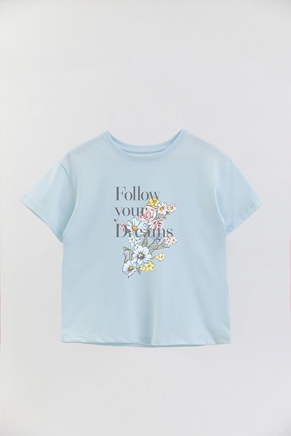 REMERA GIRL OVER FOLLOW YOUR DREAMS