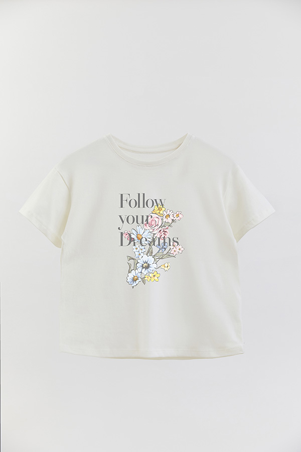 REMERA GIRL OVER FOLLOW YOUR DREAMS