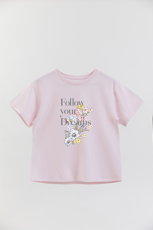 REMERA GIRL OVER FOLLOW YOUR DREAMS