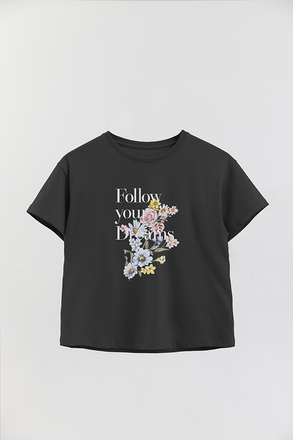 REMERA GIRL OVER FOLLOW YOUR DREAMS