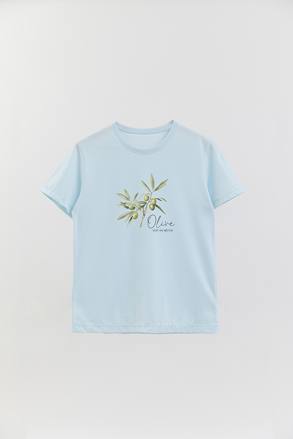 REMERA BASICA ESTAMPADA HARVEST OLIVE