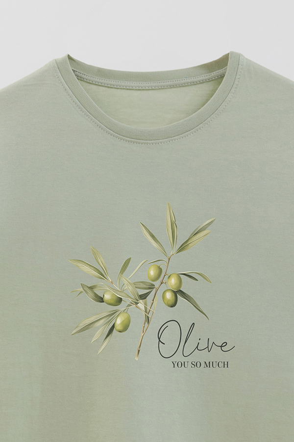 REMERA BASICA ESTAMPADA HARVEST OLIVE