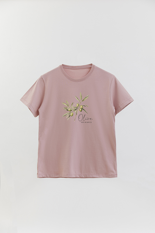 REMERA BASICA ESTAMPADA HARVEST OLIVE