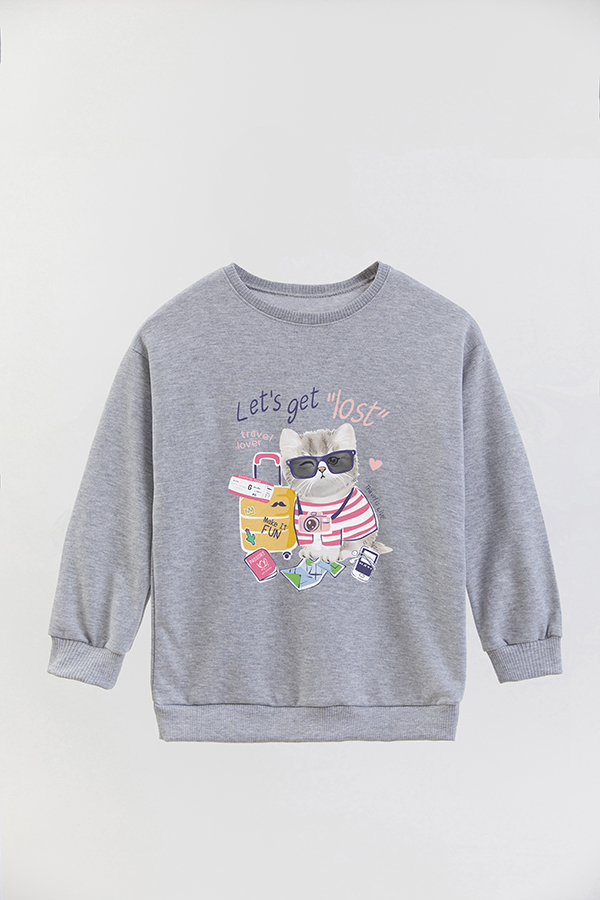 BUZO CREWNECK RUSTICO KITTY DREAMS TRAVEL LOVER