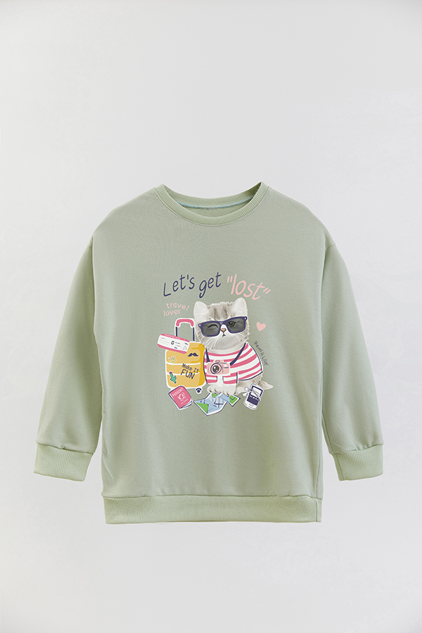 BUZO CREWNECK RUSTICO KITTY DREAMS TRAVEL LOVER