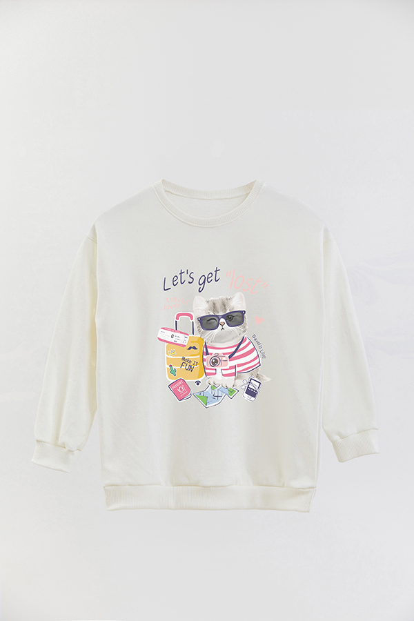 BUZO CREWNECK RUSTICO KITTY DREAMS TRAVEL LOVER