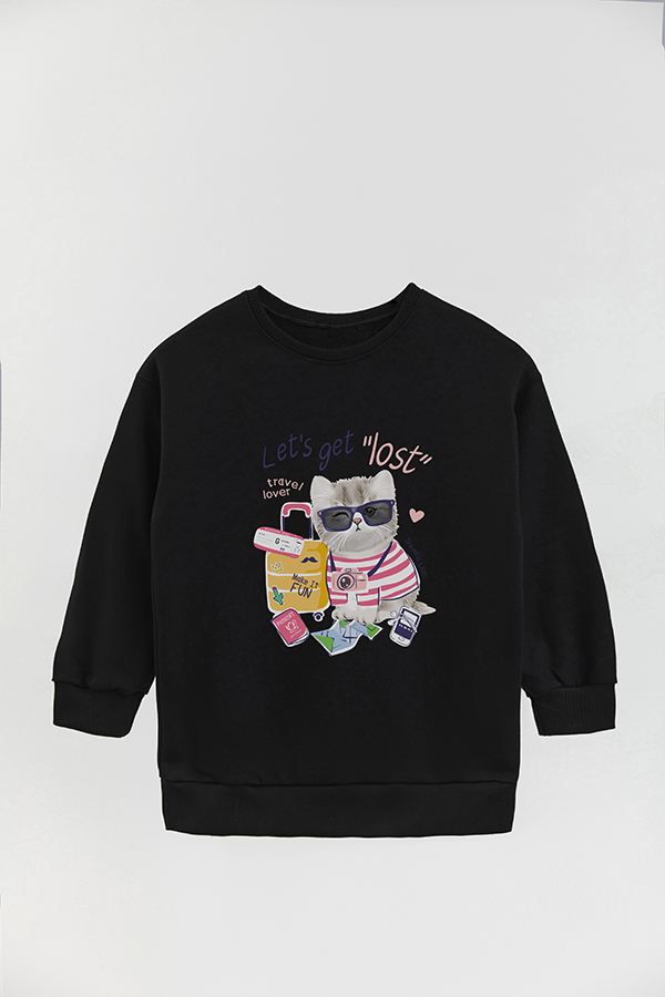 BUZO CREWNECK RUSTICO KITTY DREAMS TRAVEL LOVER
