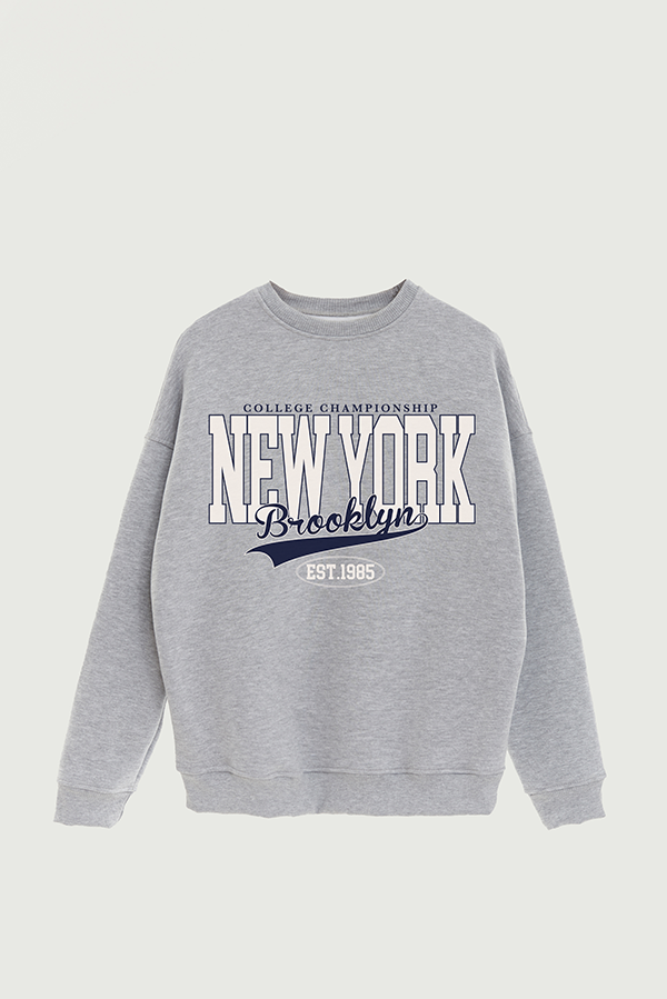 BUZO CREWNECK ESTAMPADO VARSITY NY BROOKLYN