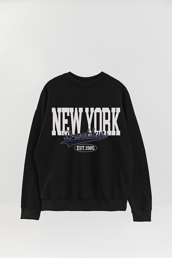 BUZO CREWNECK ESTAMPADO VARSITY NY BROOKLYN