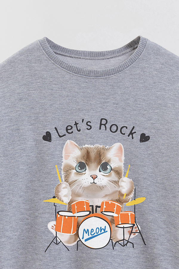 BUZO CREWNECK RUSTICO KITTY DREAMS ROCK