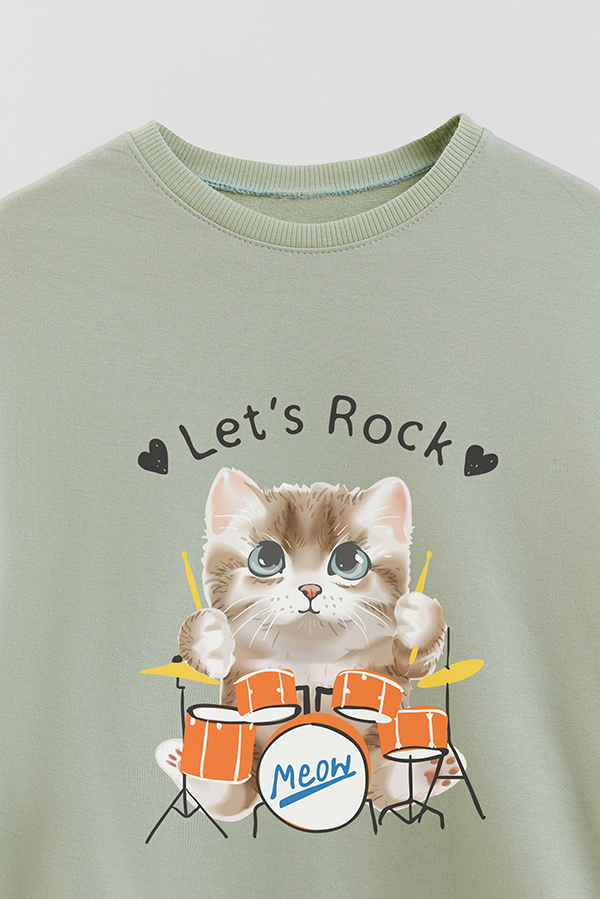BUZO CREWNECK RUSTICO KITTY DREAMS ROCK
