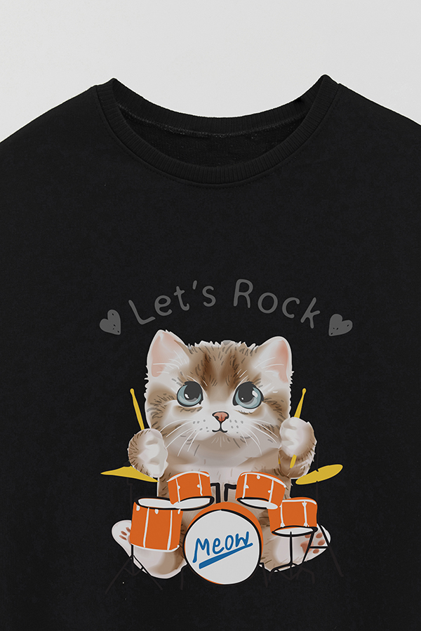 BUZO CREWNECK RUSTICO KITTY DREAMS ROCK