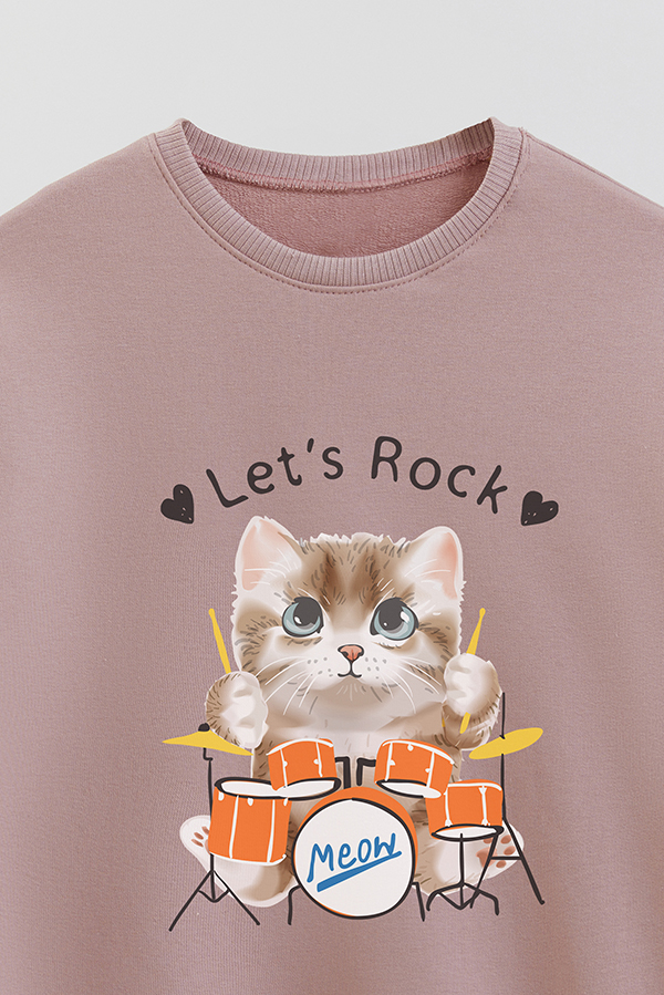 BUZO CREWNECK RUSTICO KITTY DREAMS ROCK