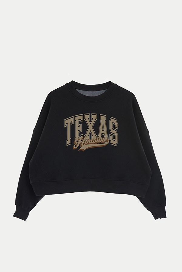 BUZO CROP ESTAMPADO TEXAN HOUSTON