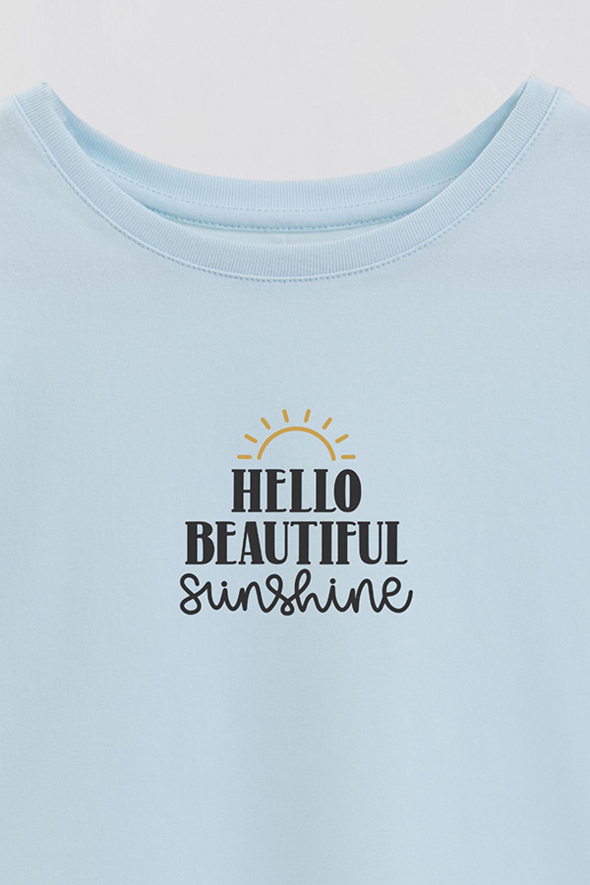 REMERA GIRL OVER MIN HELLO BEAUTIFUL
